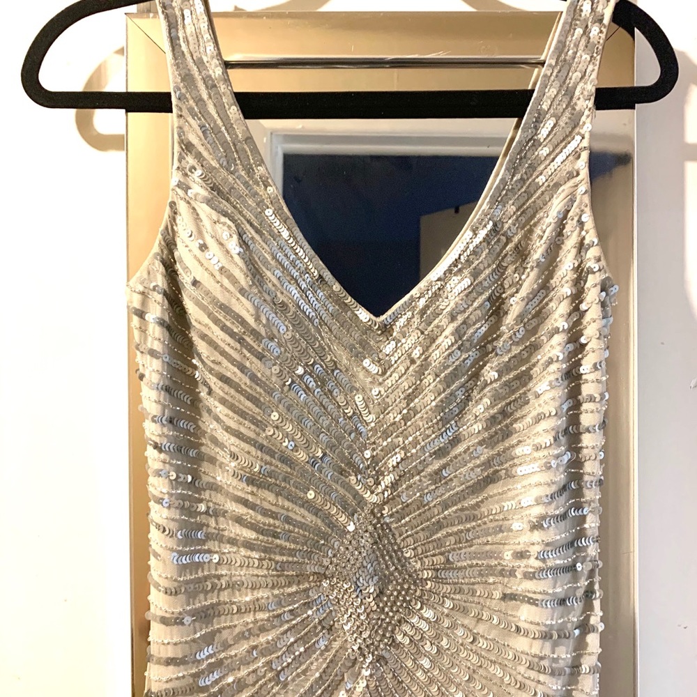 Silver Sparkle Sequin Gowm